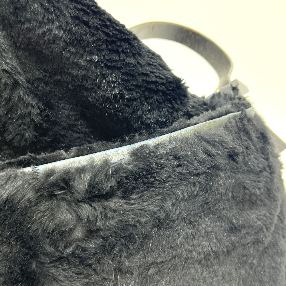 FENDI マンマバケット カバン バッグ 肩掛け ハンドバッグ ファー レディース ブラック - brandshop-reference