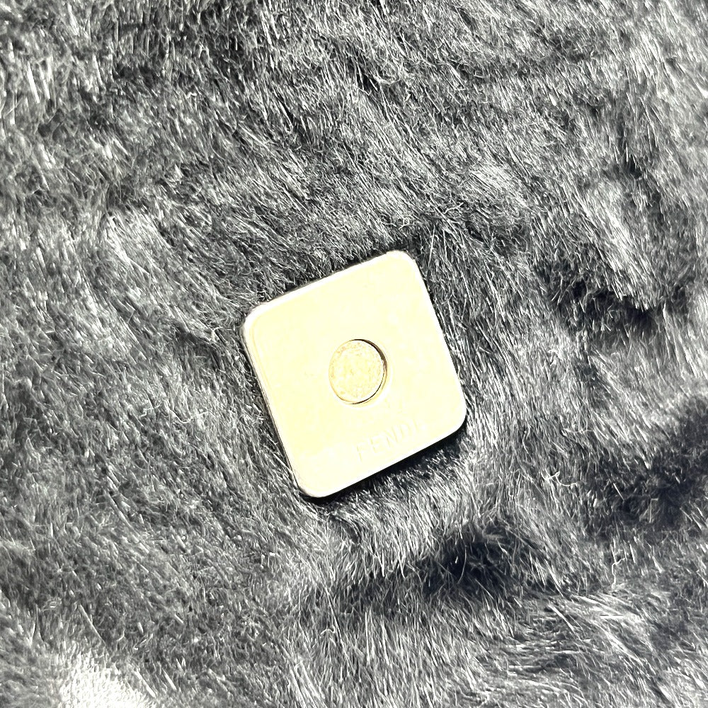 FENDI マンマバケット カバン バッグ 肩掛け ハンドバッグ ファー レディース ブラック - brandshop-reference