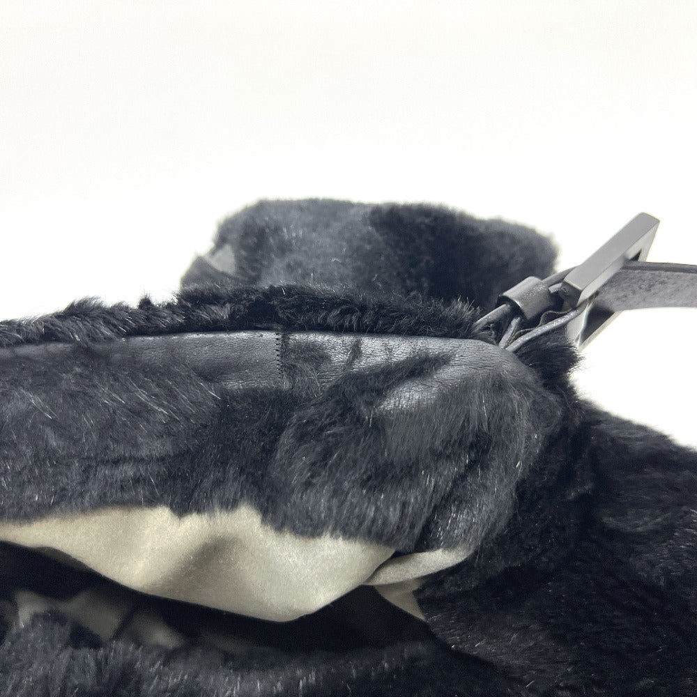 FENDI マンマバケット カバン バッグ 肩掛け ハンドバッグ ファー レディース ブラック - brandshop-reference
