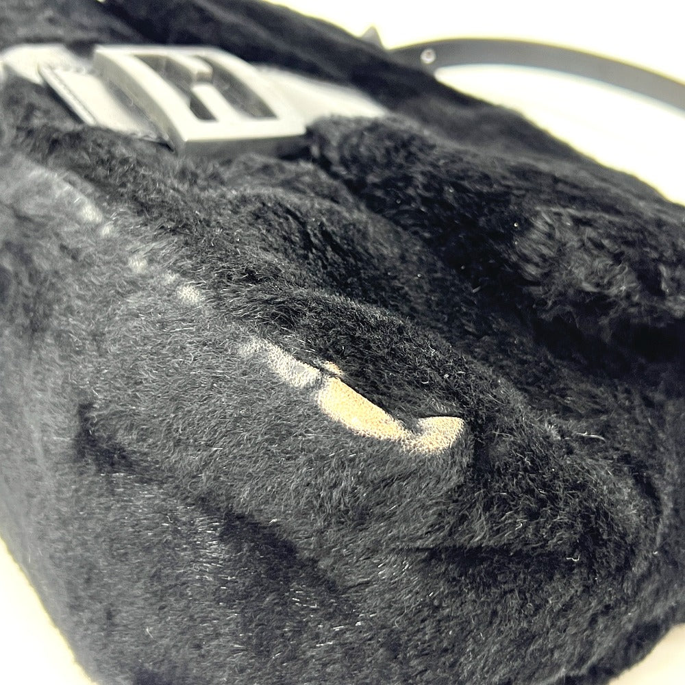 FENDI マンマバケット カバン バッグ 肩掛け ハンドバッグ ファー レディース ブラック - brandshop-reference
