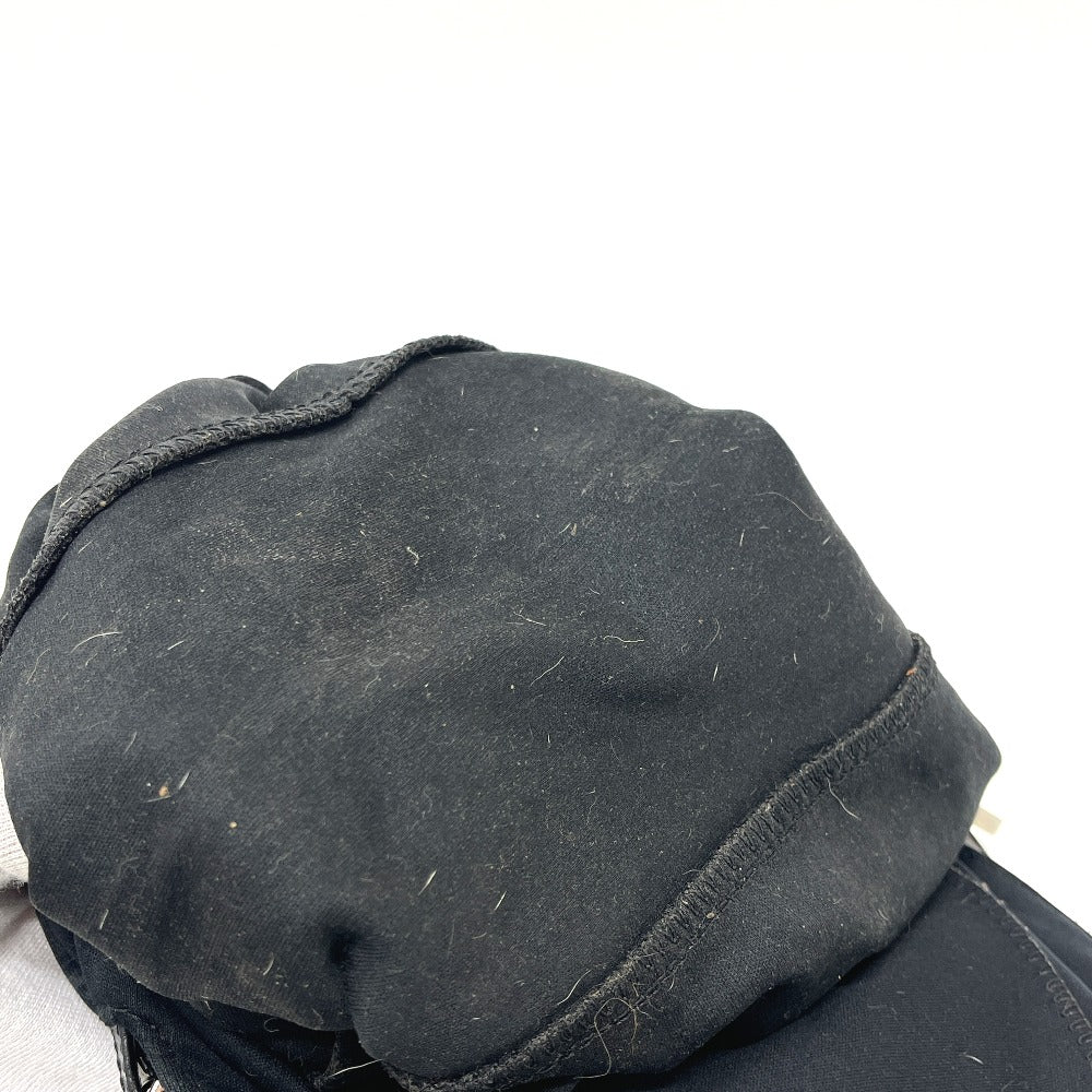 FENDI FFロゴ マンマバケット 肩掛け カバン フラップ バッグ ハンドバッグ ナイロン レディース ブラック