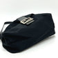 FENDI FFロゴ マンマバケット 肩掛け カバン フラップ バッグ ハンドバッグ ナイロン レディース ブラック