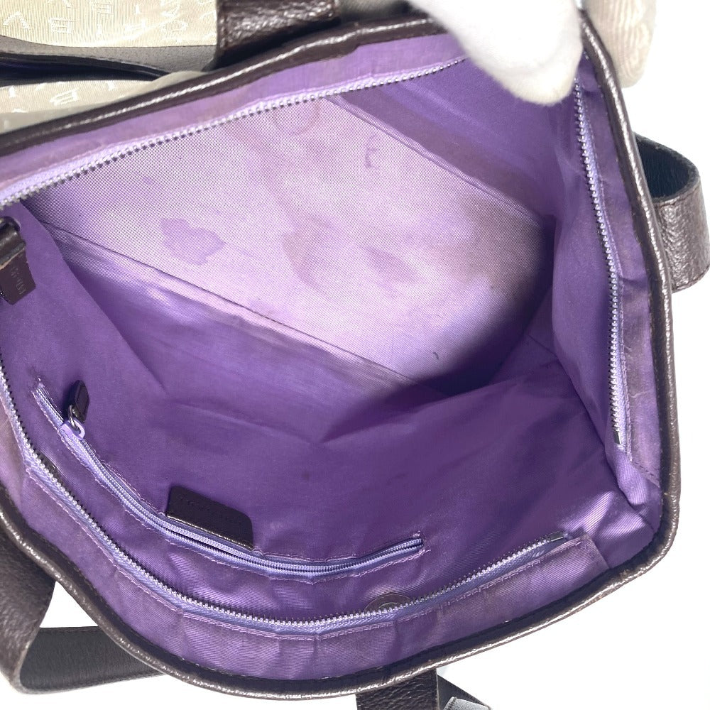 BVLGARI ロゴマニア カバン ショルダーバッグ 肩掛け トートバッグ キャンバス/レザー レディース ベージュ - brandshop-reference