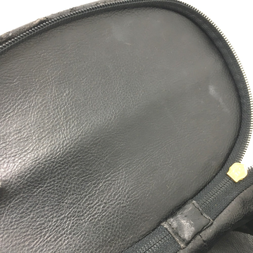 FENDI FF Logo Pecan Oval Vanity Bag, Accessory Case, PVC/Leather Handbag, Women's, Brown/Black