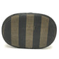 FENDI FF Logo Pecan Oval Vanity Bag, Accessory Case, PVC/Leather Handbag, Women's, Brown/Black