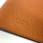 Fendi Logo Pasport Cover Stationery Passport Case Leather Unisex Brown