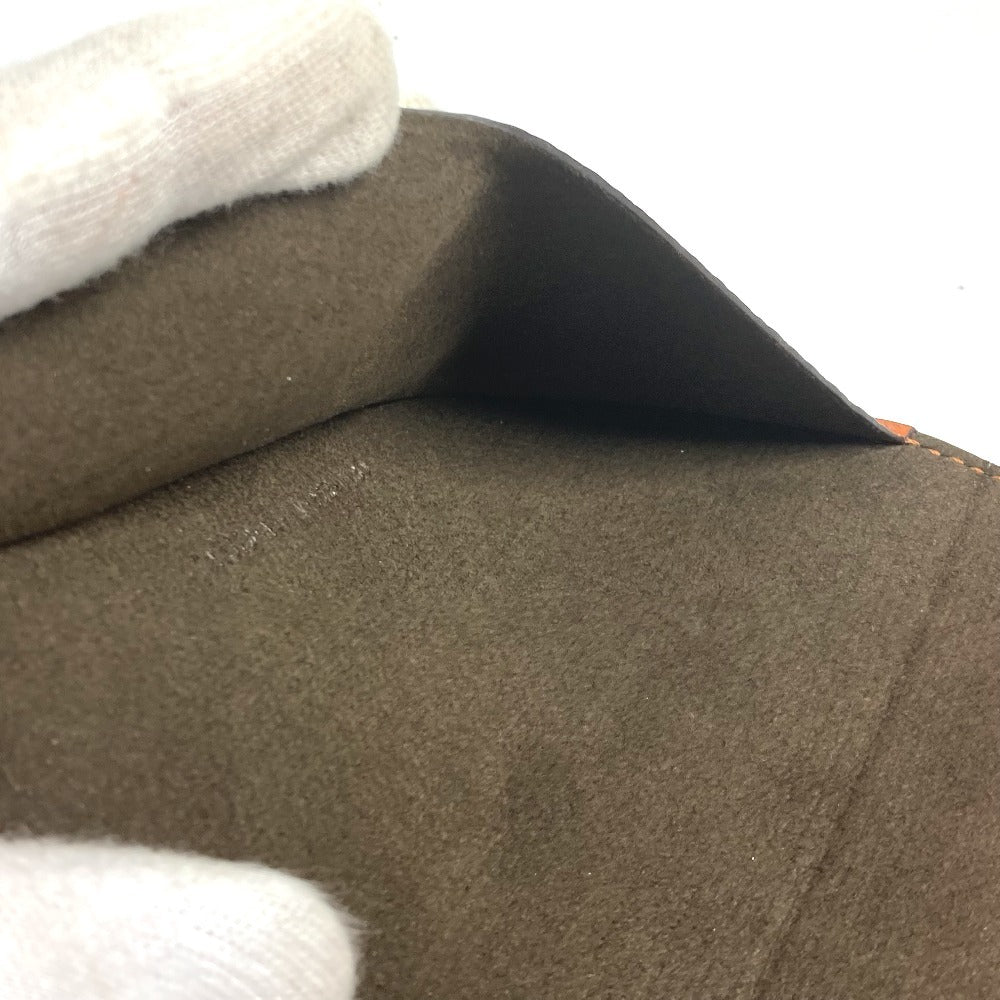 Fendi Logo Pasport Cover Stationery Passport Case Leather Unisex Brown