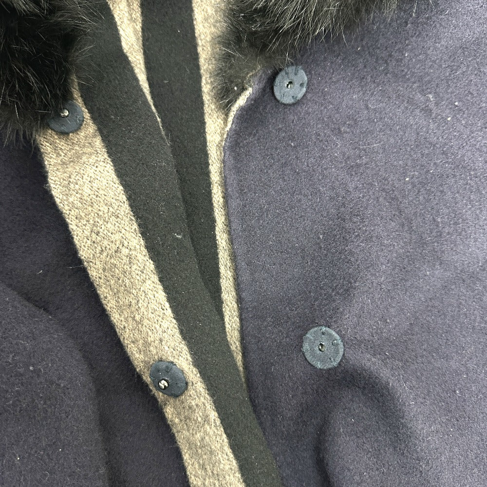 FENDI Women's Apparel Cashmere Fur Coat Black