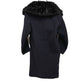 FENDI Women's Apparel Cashmere Fur Coat Black