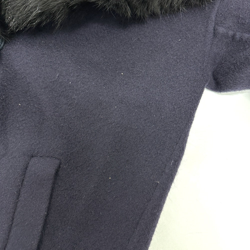 FENDI Women's Apparel Cashmere Fur Coat Black