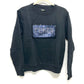 FENDI FY0944 Sequin Logo Patch Sweatshirt, Cotton, Women's, Black