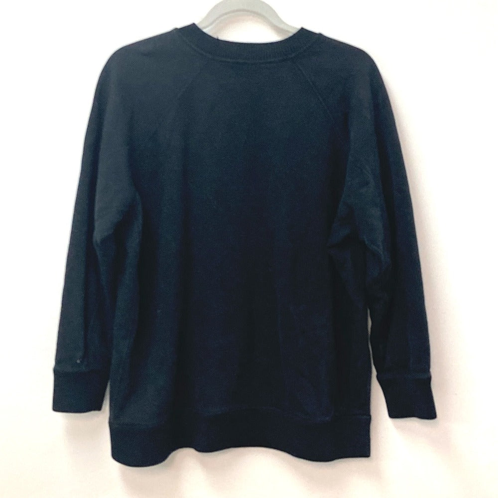 FENDI FS7034 Logo Stone Detail Long Sleeve Cotton Sweatshirt for Men, Black