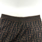 FENDI Zucca wool skirt, women's, brown
