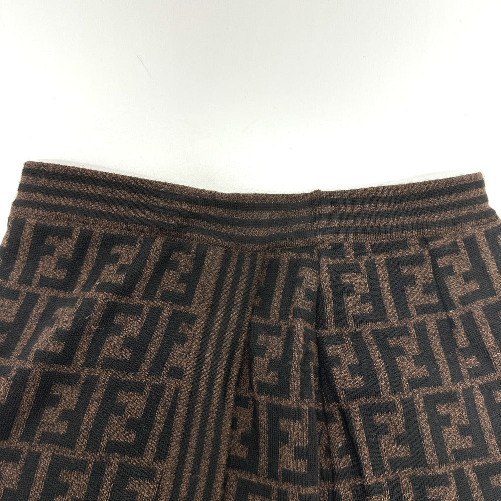 FENDI Zucca wool skirt, women's, brown