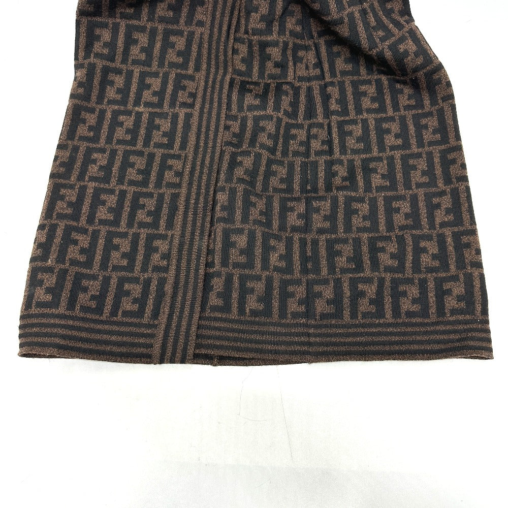 FENDI Zucca wool skirt, women's, brown