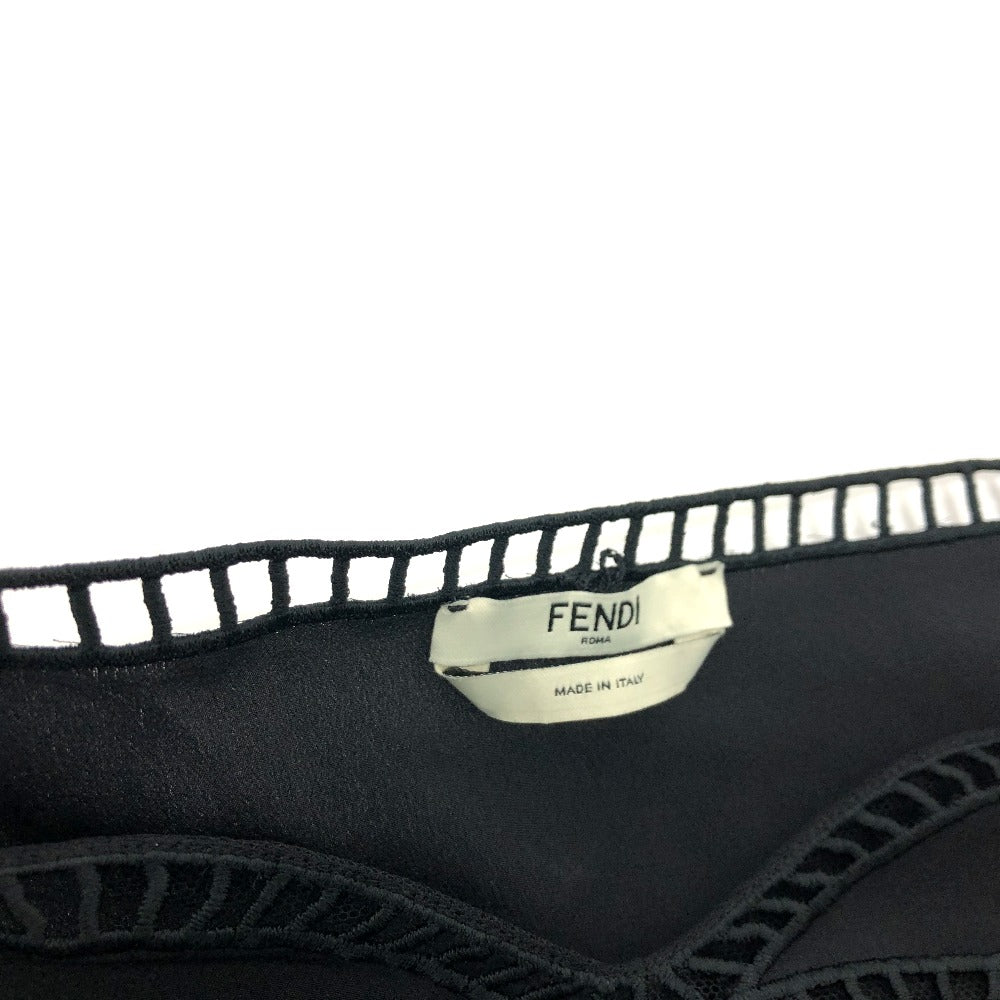 FENDI FD9361 レース アパレル ワンピース スカート ワンピース シルク レディース ブラック