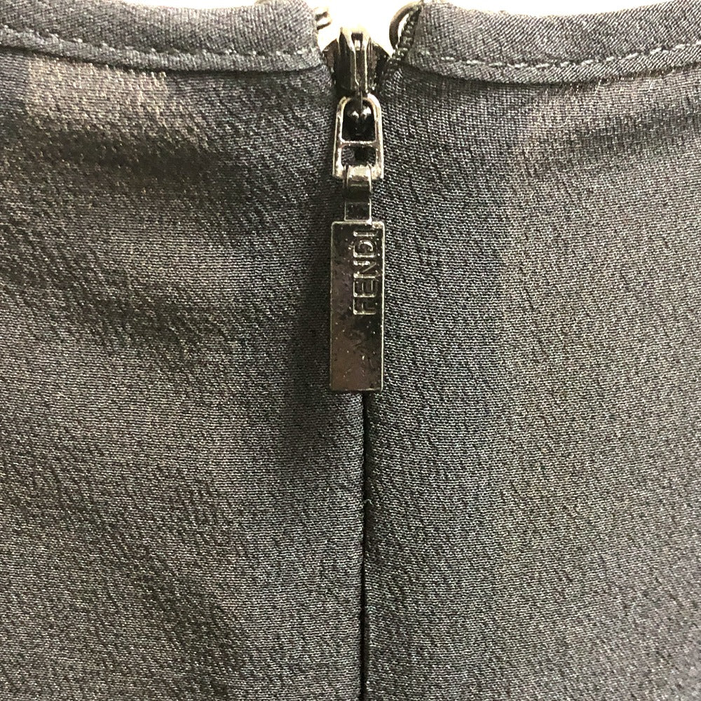 FENDI FD9361 レース アパレル ワンピース スカート ワンピース シルク レディース ブラック
