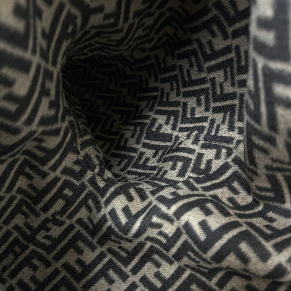 Fendi FF8581 Zucca Corak Pakaian Pakaian Sutera Pakaian Long Long Wool Wool Wool's Brown