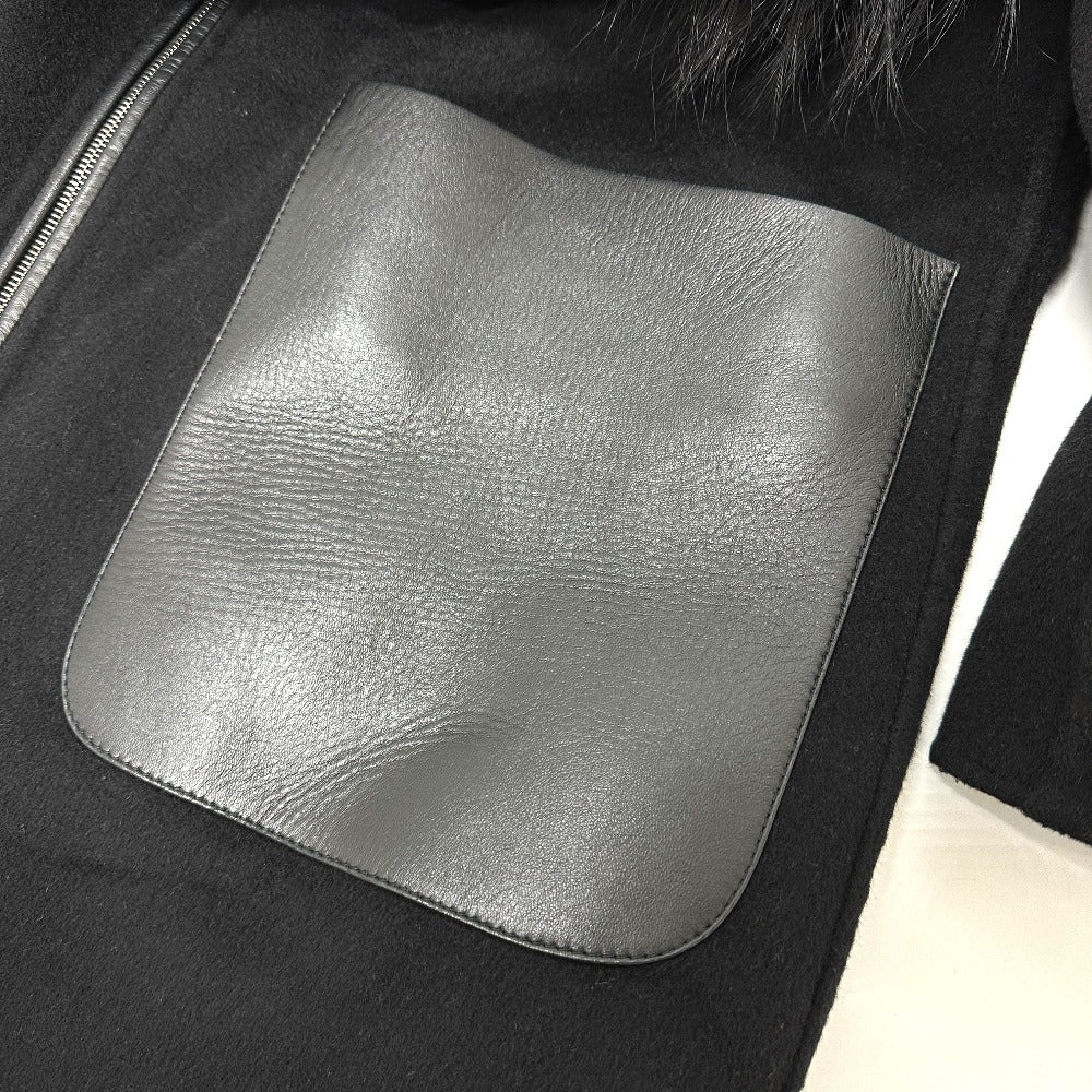 Fendi FF8581 Zucca Corak Pakaian Pakaian Sutera Pakaian Long Long Wool Wool Wool's Brown