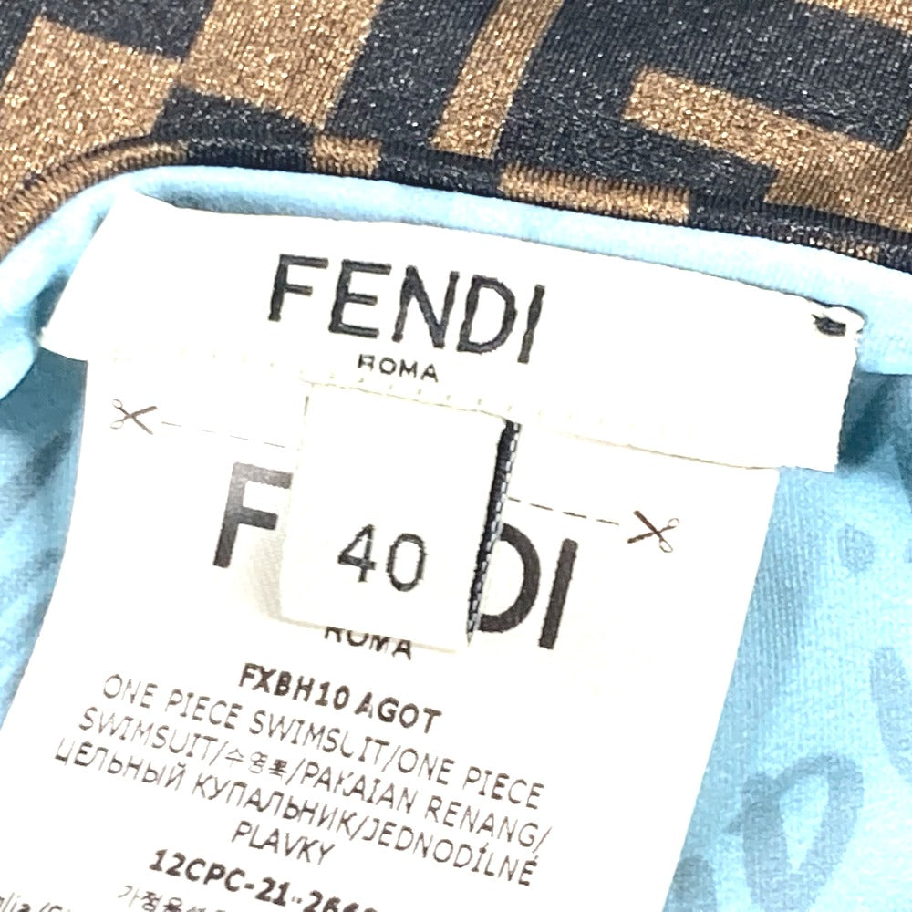 FENDI FXBH10 ズッカ 総柄 アパレル  水着 ナイロン レディース ブラウン