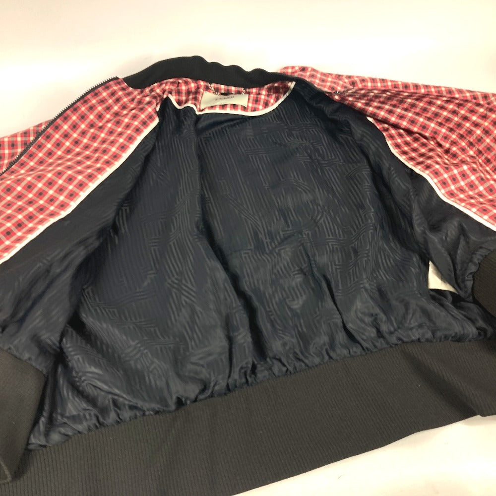 FENDI FJ6898 チェック ロゴ ポンチョ アパレル 長袖 アウター ジャンバー ジャケット ポリエステル レディース レッド - brandshop-reference
