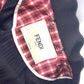 FENDI FJ6898 チェック ロゴ ポンチョ アパレル 長袖 アウター ジャンバー ジャケット ポリエステル レディース レッド - brandshop-reference