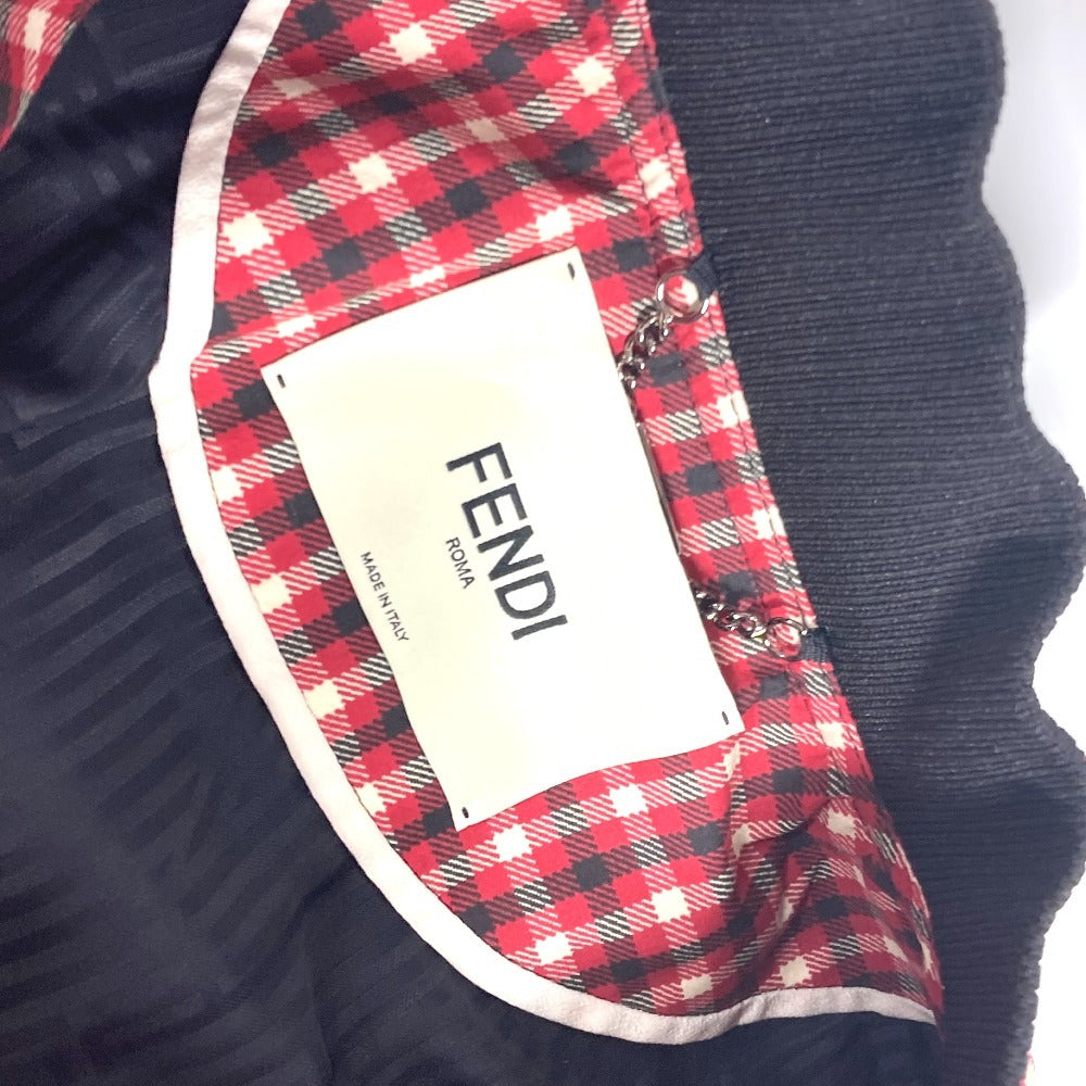 FENDI FJ6898 チェック ロゴ ポンチョ アパレル 長袖 アウター ジャンバー ジャケット ポリエステル レディース レッド - brandshop-reference