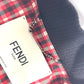 FENDI FJ6898 チェック ロゴ ポンチョ アパレル 長袖 アウター ジャンバー ジャケット ポリエステル レディース レッド - brandshop-reference