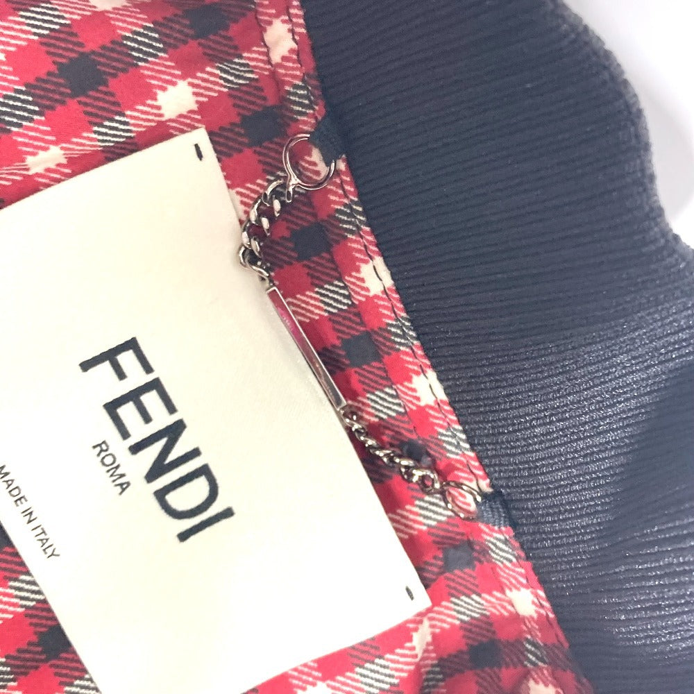 FENDI FJ6898 チェック ロゴ ポンチョ アパレル 長袖 アウター ジャンバー ジャケット ポリエステル レディース レッド - brandshop-reference