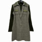 Fendi W Pocket Zip Up Rib Ribi Beralih Lengan Panjang Tweed Mini Dress Tweed Women's Grey