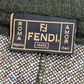 Fendi W Pocket Zip Up Rib Ribi Beralih Lengan Panjang Tweed Mini Dress Tweed Women's Grey