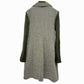 Fendi W Pocket Zip Up Rib Ribi Beralih Lengan Panjang Tweed Mini Dress Tweed Women's Grey