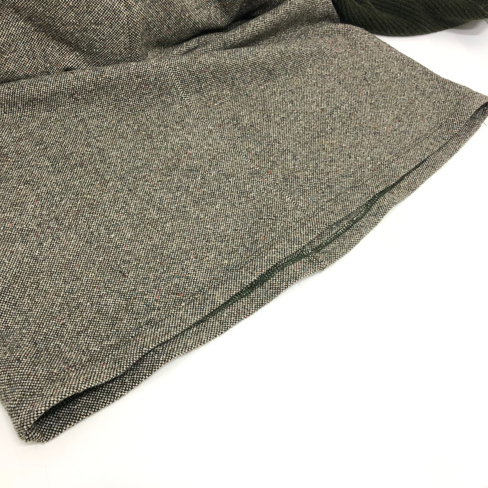 Fendi W Pocket Zip Up Rib Ribi Beralih Lengan Panjang Tweed Mini Dress Tweed Women's Grey