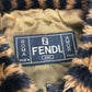 FENDI ズッカ ペカン アパレル アウター エコファー ファーコート ミドル丈 ロングコート アクリル レディース ブラウン