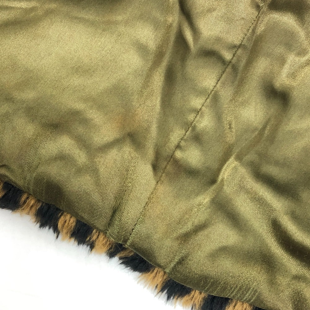 FENDI ズッカ ペカン アパレル アウター エコファー ファーコート ミドル丈 ロングコート アクリル レディース ブラウン