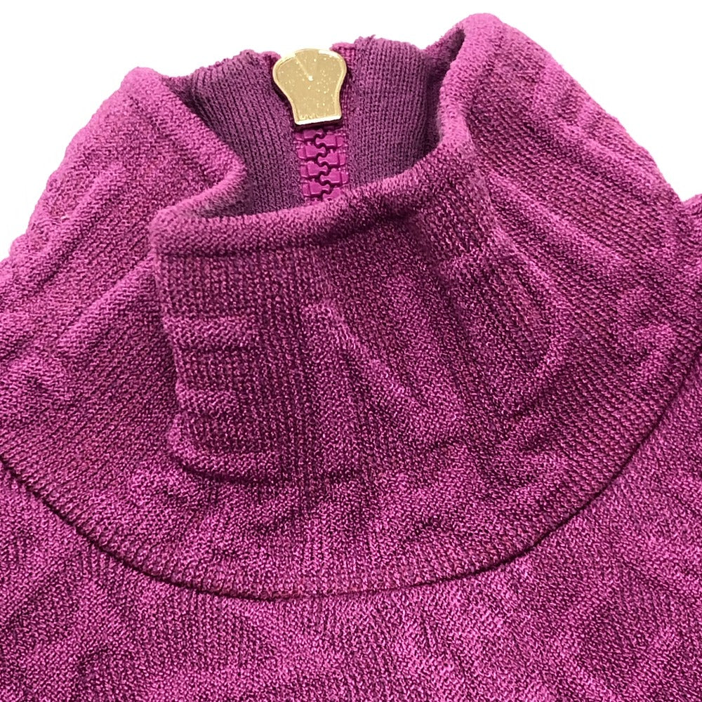 FENDI FZD917 スキムス コラボ ズッカ柄 アパレル バックジップ モックネック 半袖 ワンピース レーヨン レディース ピンク