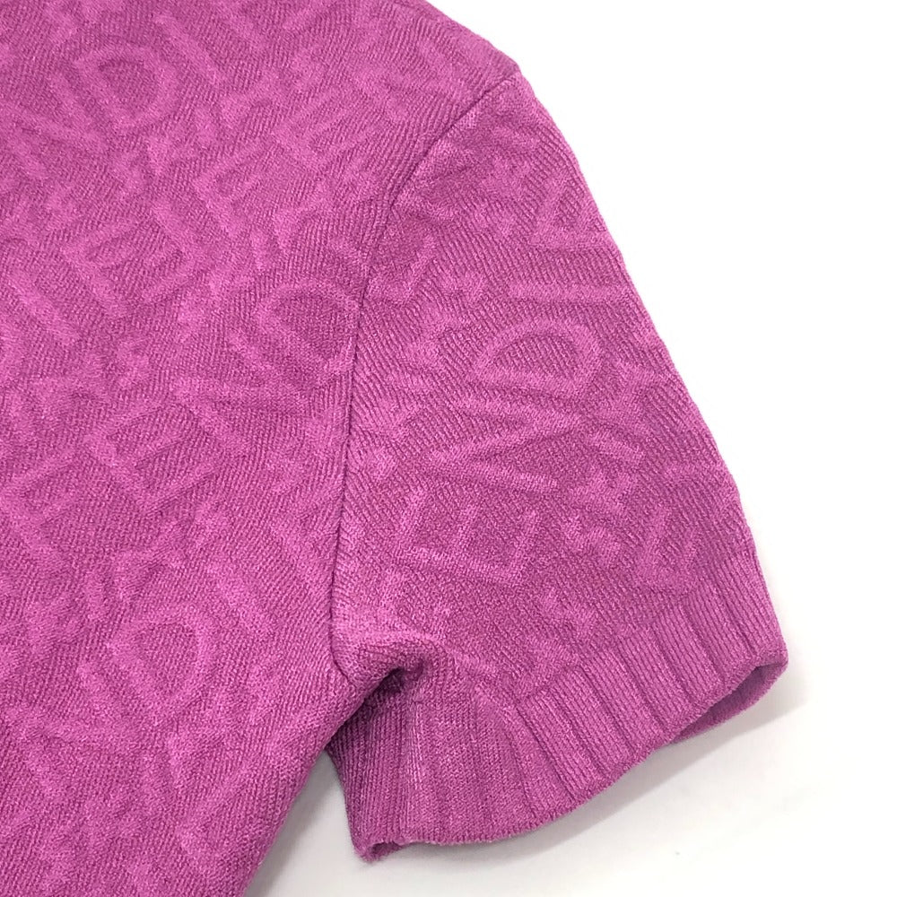 FENDI FZD917 スキムス コラボ ズッカ柄 アパレル バックジップ モックネック 半袖 ワンピース レーヨン レディース ピンク