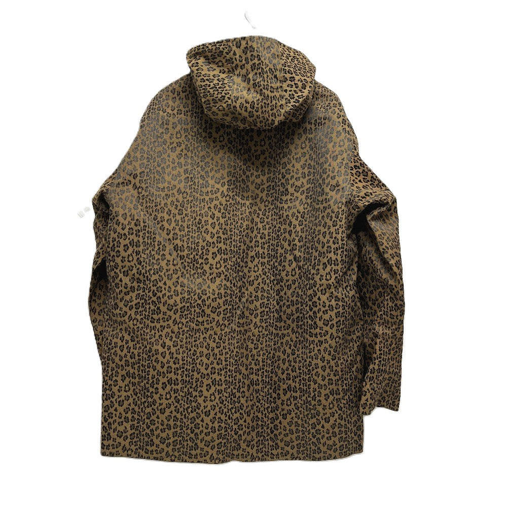 FENDI Leopard Reversible Hood Apparel Jacket Polyester Women's Brown