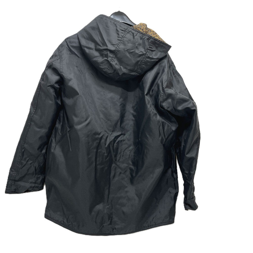 FENDI Leopard Reversible Hood Apparel Jacket Polyester Women's Brown