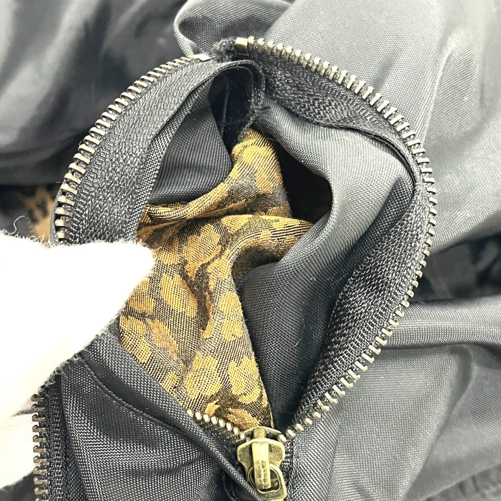 FENDI Leopard Reversible Hood Apparel Jacket Polyester Women's Brown