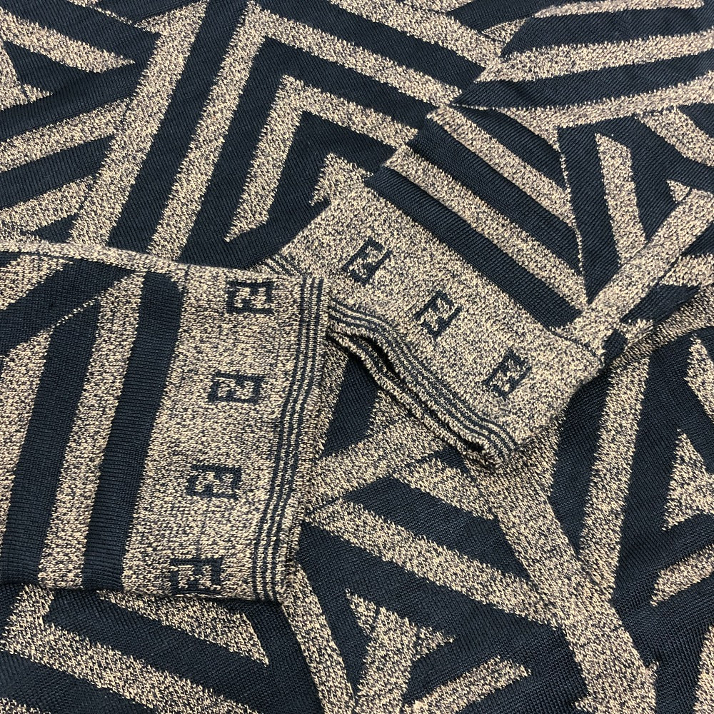 FENDI ペカン柄 ヴィンテージ アパレル トップス ニット FFロゴ セーター ビスコース レディース ブラウン