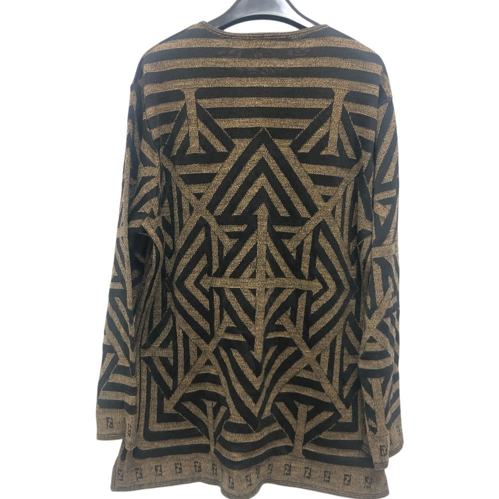 FENDI ペカン柄 ヴィンテージ アパレル トップス ニット FFロゴ セーター ビスコース レディース ブラウン