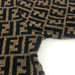 FENDI ズッカ柄 アパレル ニット トップス 総柄 セーター ウール ユニセックス ブラウン