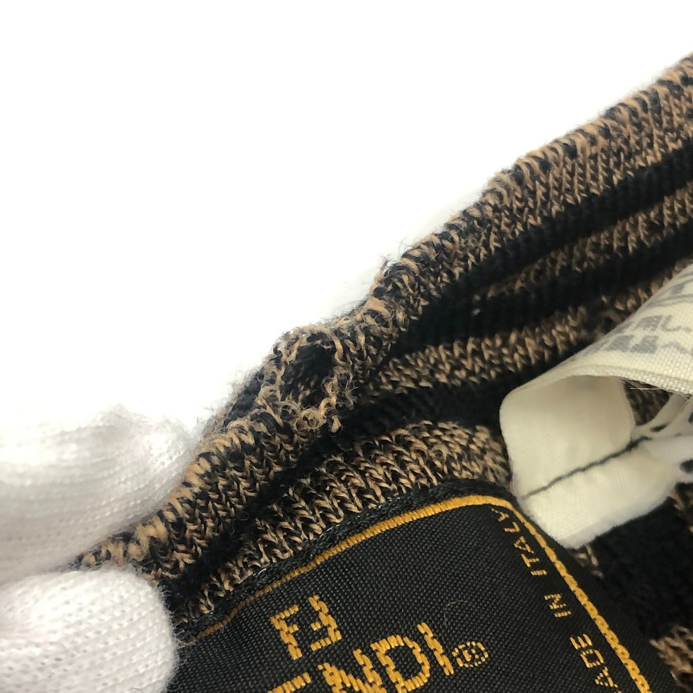 FENDI ズッカ柄 アパレル ニット トップス 総柄 セーター ウール ユニセックス ブラウン