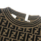 FENDI ズッカ柄 アパレル ニット トップス 総柄 セーター ウール ユニセックス ブラウン