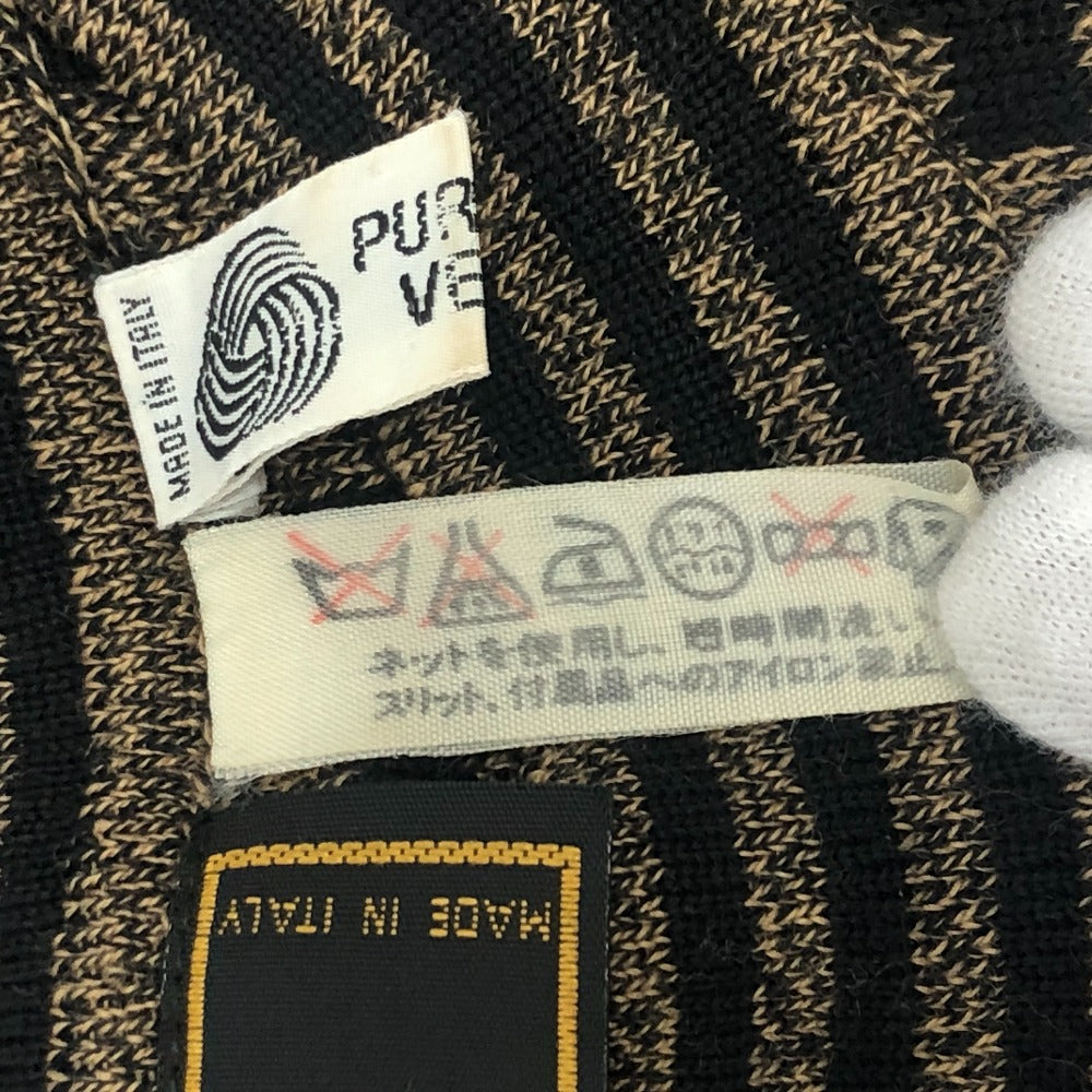 FENDI ズッカ柄 アパレル ニット トップス 総柄 セーター ウール ユニセックス ブラウン