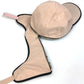 FENDI FXQ679 Logo Flight Cap with Boa Lining, Polyester, Women's, Pink