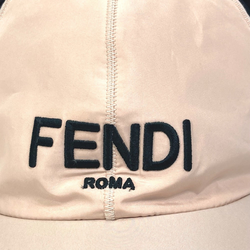 FENDI FXQ679 Logo Flight Cap with Boa Lining, Polyester, Women's, Pink