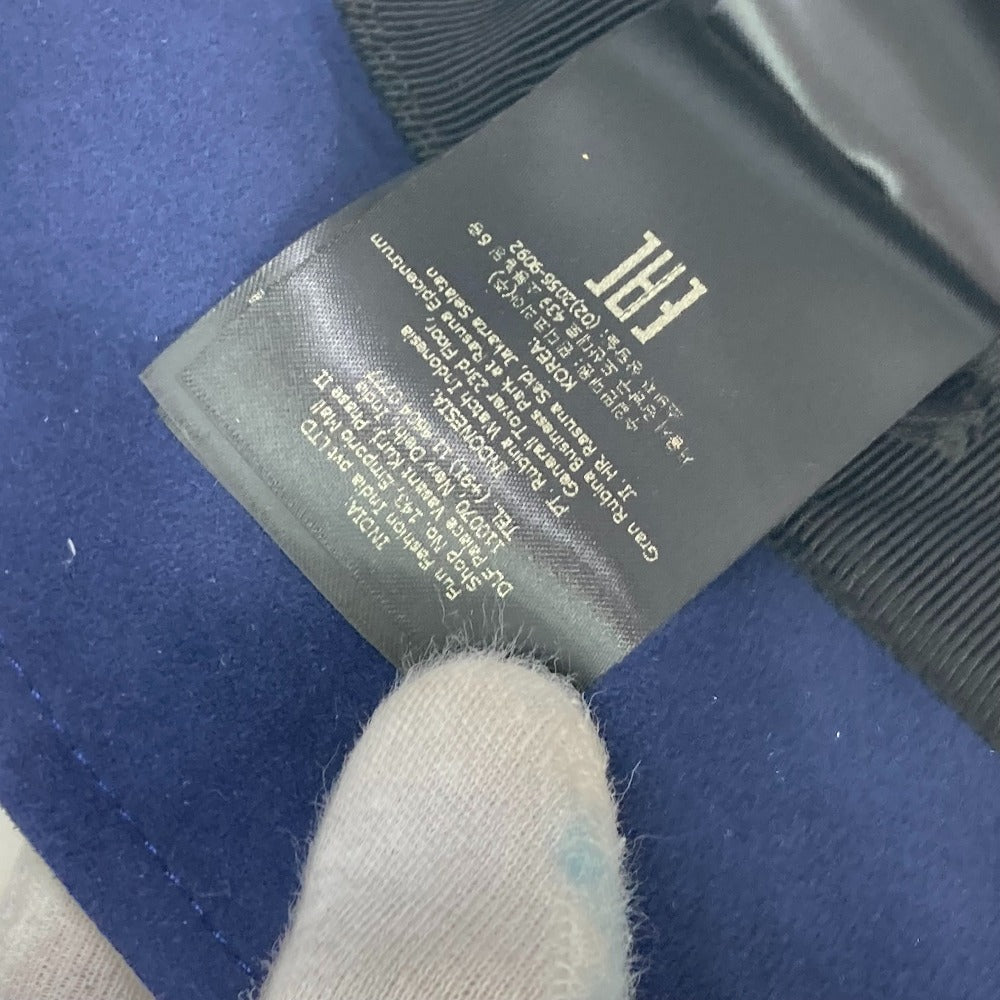 FENDI FXQ801 Logo Two-Tone Bucket Hat, Bob Hat, Goatskin, Men's, Blue