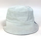 FENDI FXQ801 Logo Two-Tone Bucket Hat, Bob Hat, Goatskin, Men's, Blue
